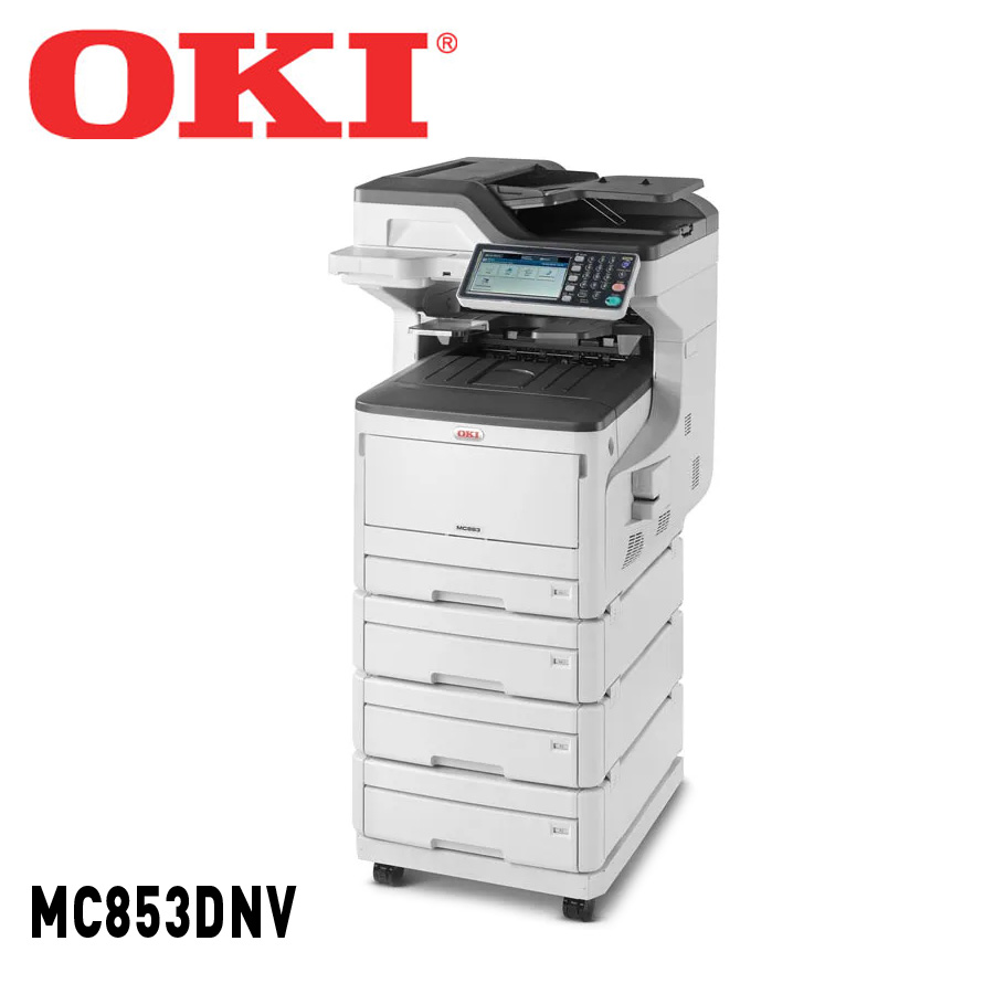OKI MC853dnv A3 LED color MFP 4 Papierkassetten und Untergestell OKI MC853dnv A3 LED color MFP 4 Papierkassetten und Untergestell