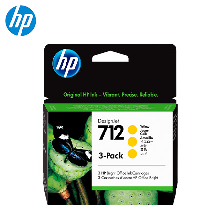 HP Tinte Gelb 3x29ml No.712 DesignJet Ink Cartridge