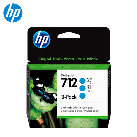 HP Tinte Cyan 3x29ml No.712 DesignJet Ink Cartridge HP Tinte Cyan 3x29ml No.712 DesignJet Ink Cartridge