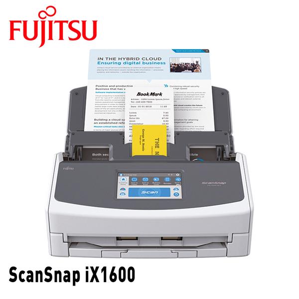 FUJITSU ScanSnap iX1600 40ppm,A4,USB3.2,Duplex,Wi-Fi,Touchs.